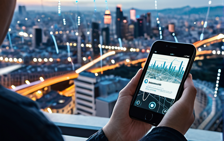 **

A person looking thoughtfully at their smartphone, with faint lines representing data streams emanating from the device. The background shows a blurred cityscape. Focus on conveying a sense of digital footprint and data awareness.

**