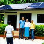 생태적 인터페이스의 기술 혁신 사례 - Solar Power in a Malaysian Home**

"A modern Malaysian home with solar panels on the roof, surrounde...
