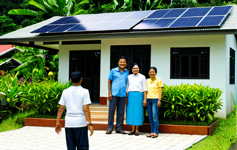 생태적 인터페이스의 기술 혁신 사례 - Solar Power in a Malaysian Home**

"A modern Malaysian home with solar panels on the roof, surrounde...
